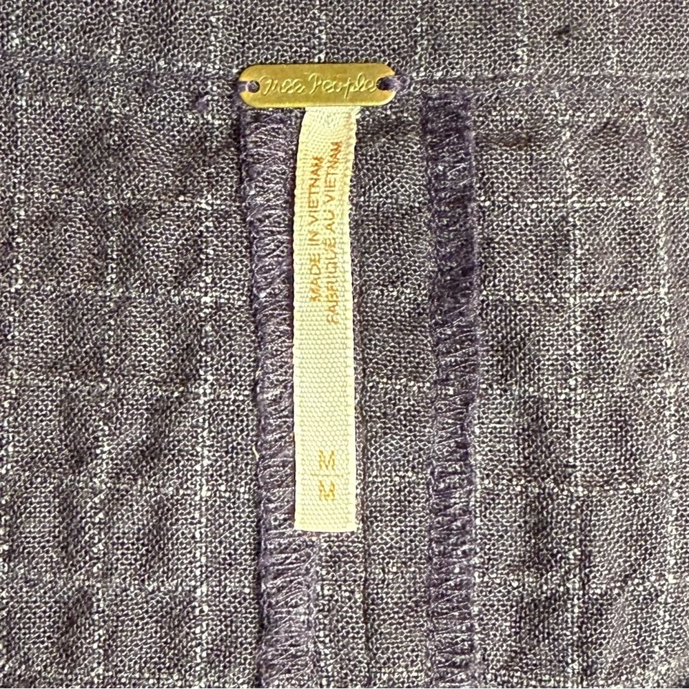 Free People Ray of Light Colorblock Shirtdress w/ Pockets Plum Sz M - Picture 10 of 11